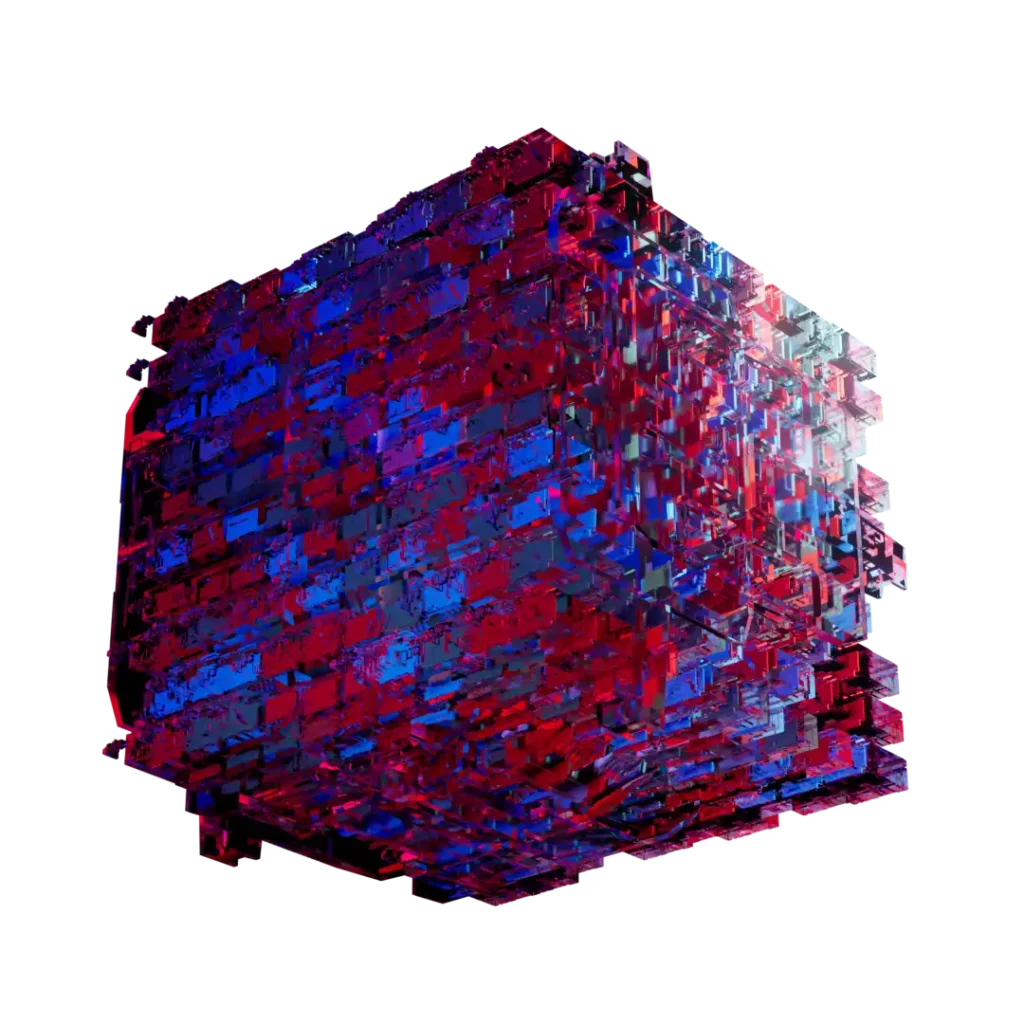 Subscription options depicted as a tightly-packed cube of data